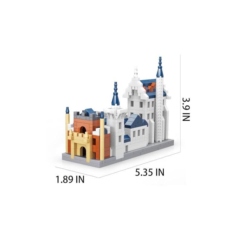 GOTIMON Micro Mini Architecture Swan Castle Building Block Set, 493