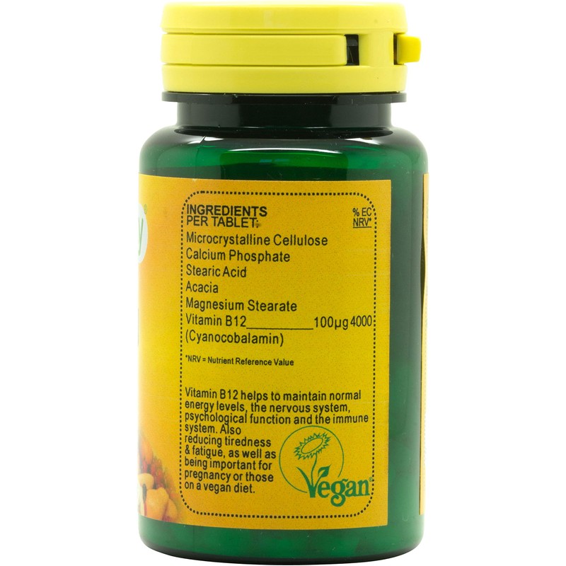 Veganicity Vitamin B12 100µg : Vitamin B12 Supplement : 90