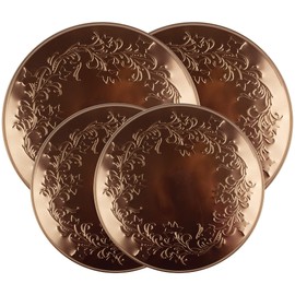 Range Kleen 5099 Burner Kovers Round "Ivy" Rebecca BAER Embossed Copper 2-All, 2-Large