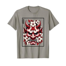 Japanese Devil Hannya Japanese Demon Oni Mask Yokai Oni Mask T-Shirt