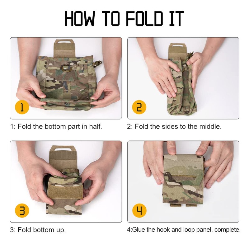 IDOGEAR Molle Dump Pouch Tactical Pouches Roll-up Drawstring Mag Pouches