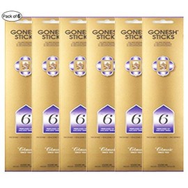 Gonesh Incense No.6 – Perfumes of Ancient Times (20 Sticks in 1 Pack) (Pack of 6)