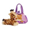 Aurora World Fancy Pals Peek-A-Boo Giraffe Pet Carrier Orange, 7
