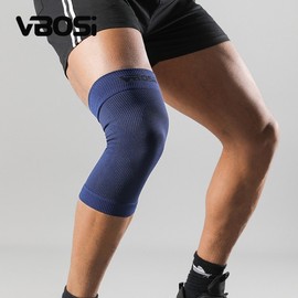 Vbosi Knee Brace for Basketball, Sports, Fitness - Knee Protection & Joint Warmth for Running Sport M/Light Blue (1 Pack) 10ea