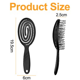 Traxenta Hair Brush, Detangling Extensions Curling Brush Without Pulling Hair Brushes Men Curls Detangler Brush Hair Wet Curly Hair Brush, Brush Natural Curls, No Pulling, Antistatic