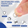 PATIKIL M5 External Tooth Lock Washers, 150Pcs 304 Stainless Steel