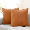 Oveesha Orange Pillow Covers 18x18 Pack of 2 Zigzag Geometric