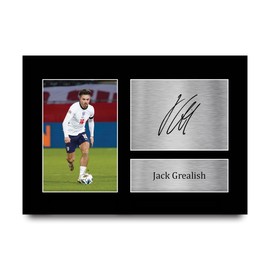 HWC Trading A4 Jack Grealish England Gifts Printed Signed Autograph Picture for Football Fans and Supporters