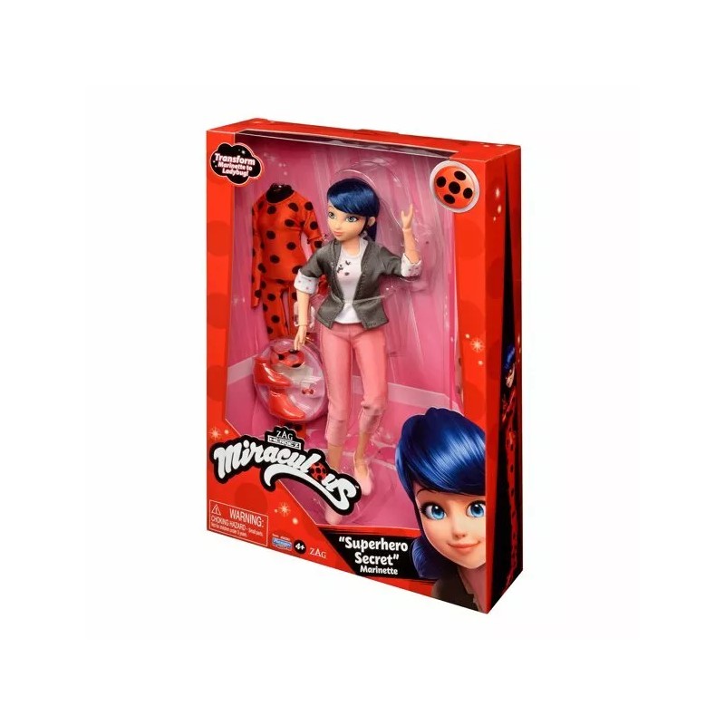 Miraculous Ladybug Superhero Super Secret Marinette Doll with Ladybug Outfit