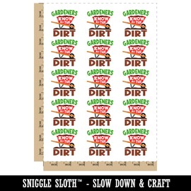 Gardeners Know All the Dirt Temporary Tattoo Water Resistant Fake Body Art Set Collection - 15 2" Tattoos (1 Sheet)