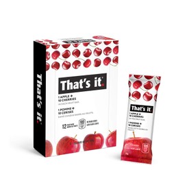 That's it. Apples + Cherry 100% Natural Real Fruit Bar, Best High Fiber Vegan, Gluten Free Healthy Snack, Paleo for Children & Adults, Non GMO Sugar-Free, No preservatives Energy Food (Pack of 12)