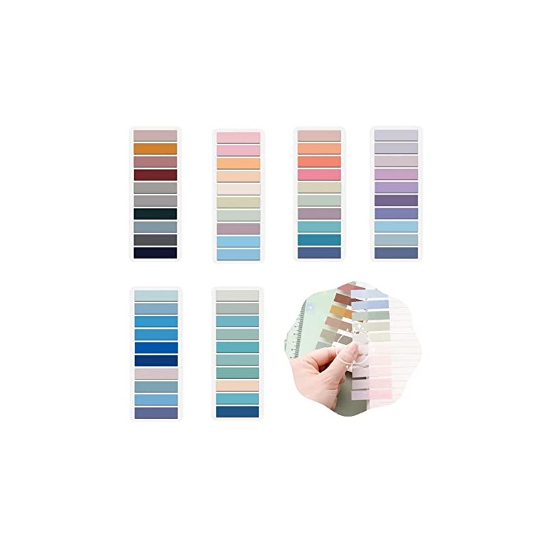 Cute Sticky Notes, Transparent, Mixed Color, Thin, Film, Set of