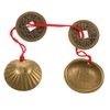 WOONEKY Brass Shell Divination Set with Chinese Wealth Coins Yinyang