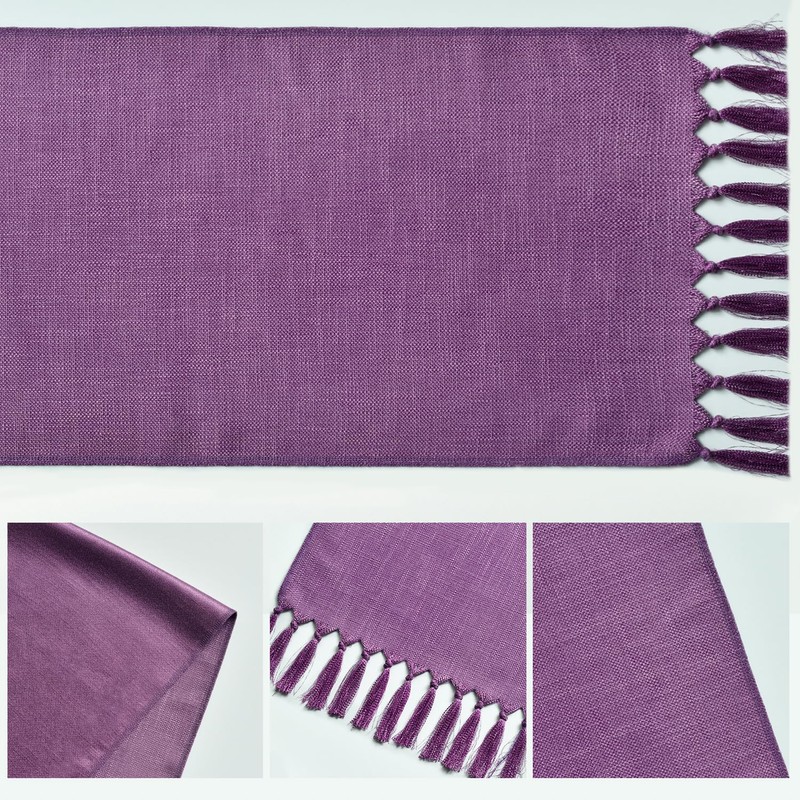 Artoid Mode Lilac Purple Boho Rural Rustic Farmhouse Tassel Table