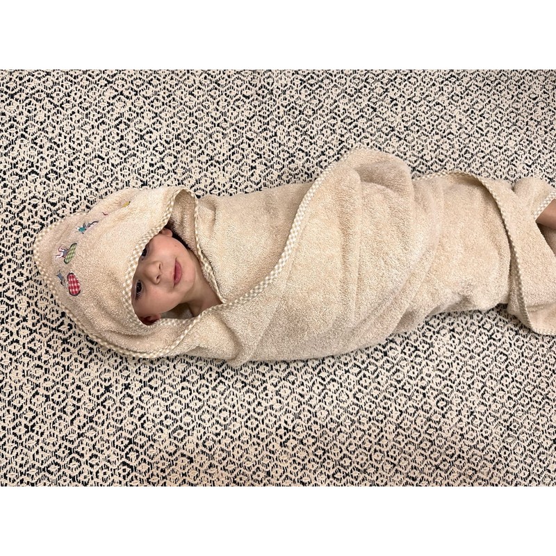 ZOLLNER Pure Cotton Hooded Towel, 100 x 100 cm, 023