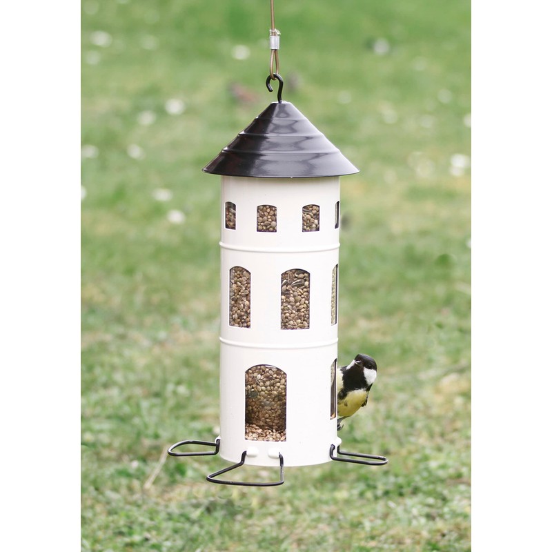 Wildlife Garden WG340 Combi House Seeds White Metal Bird Feeder