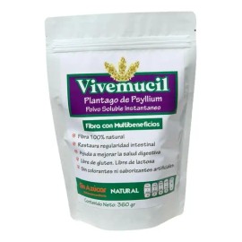 Fibra En Polvo Vivemucil Natural Sin Azúcar De 360 Grs