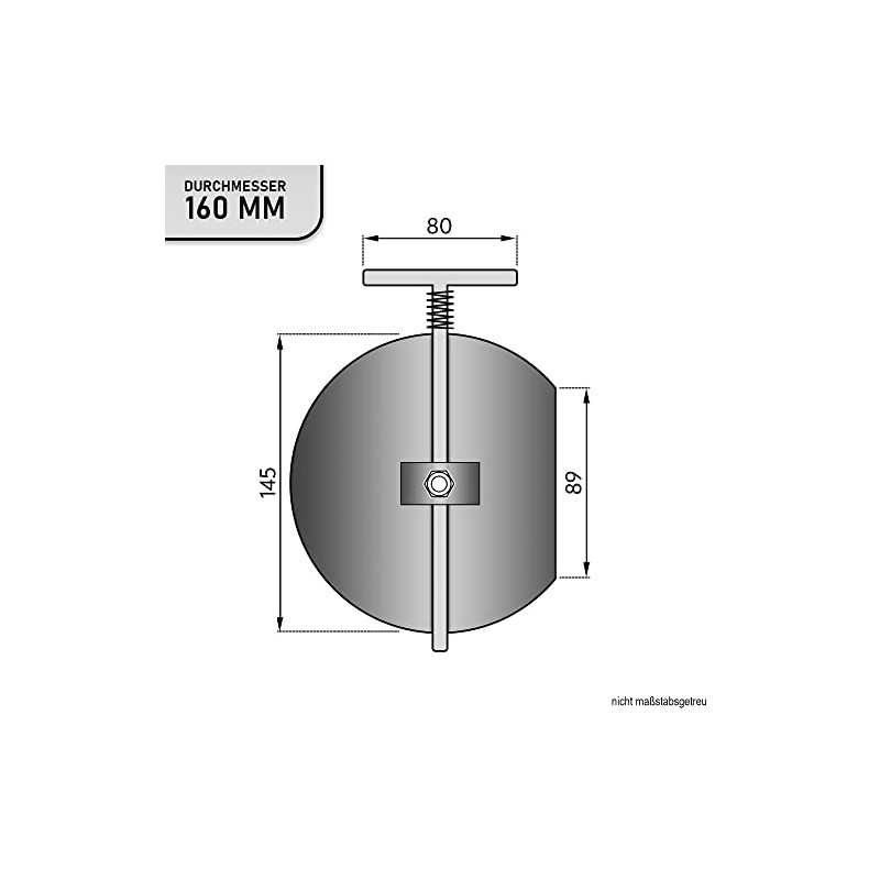 LANZZAS Stove Pipe Throttle Valve Diameter 160 mm Unpainted Tension