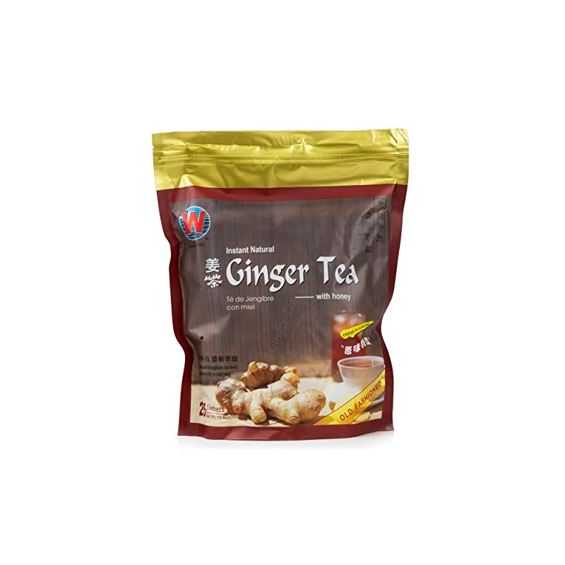 Wing Hop Fung Instant Natural Ginger Tea with Honey, 25