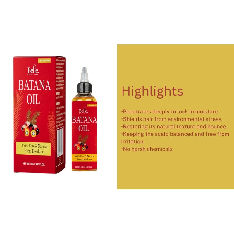 Batana Oil For Hair, Recomended by Dr.Sebi, 120ml, 100% Pure