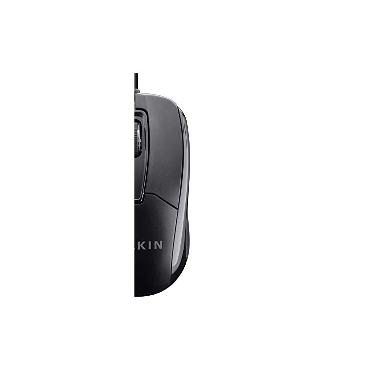 Belkin 3-Button Wired Computer Mouse - Ambidextrous, Ergonomic Mouse With