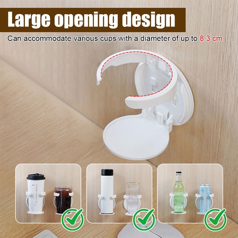 Drink Holder Wall Mount, 2PCS Self Adhesive Car Cup Holders