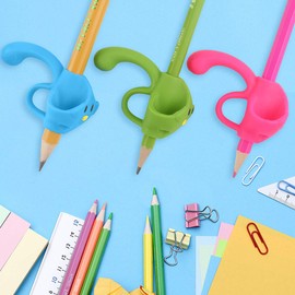 firesara Pencil Grips, Original Pencil Grips for Kids Handwriting Ergonomic 5 Fingers Fixed Sets for Trainer Handwriting Posture Correction, Assorted Pencil Grips for Righties and Lefties (3Pcs)