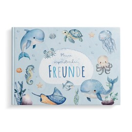 MeinBaby123® Friendship Book for Children, Underwater Animals Friendship Book, Nursery and School, Friendship Album - Gift for Children - Underwater World