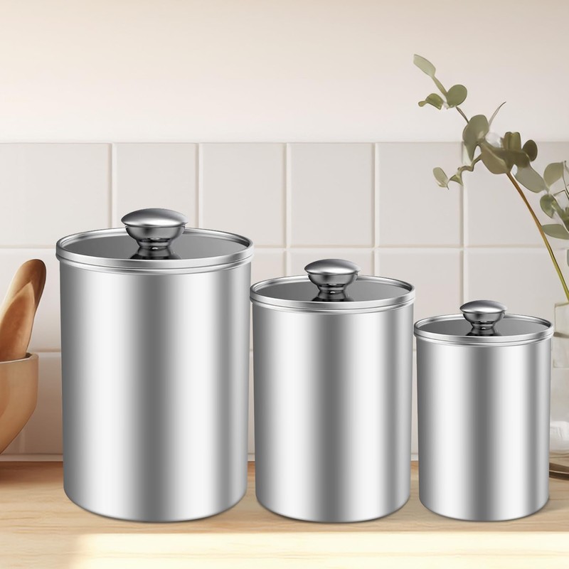 ENLOY Stainless Steel Food Storage Container Set of 3, 88/61/29