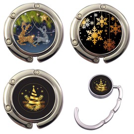 Mainiusi Bag Holder for Table, Pack of 3, Handbag Holder for Table, Foldable Non-Slip Bag Hooks, Christmas Handbags Holder, Table, Table Hook for Bag, Bag Hook for Table