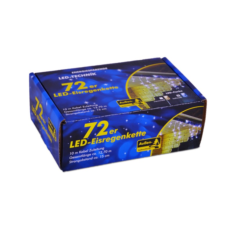 72 LED Light Chain Sleet Chain warm White Christmas Christmas