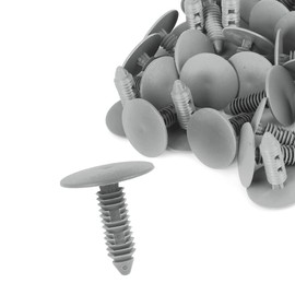 A ABSOPRO Bolt Rivet Fastener 8 mm Hole Diameter Ceiling Trim Panel Clips for Car Plastic Grey (Set of 40)