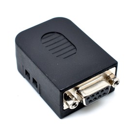 Oiyagai Connector DB9 RS232 D-SUB Female Adapter Serial 9 Pin Port DB9 COB Breakout Terminal Connector Signal Module with Case (Female with Nuts)