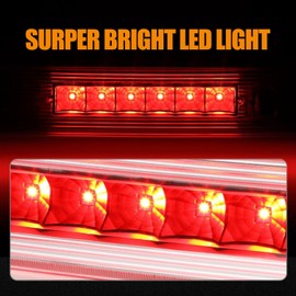 Cxdar Third 3rd Brake Light LED for 2005-2010 Jeep Grand Cherokee, High Mount Rear Brake Lights Assembly for 05-10 Grand Cherokee, Waterproof Center Cab Lamp Stop Light (Red)