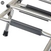 home-garden-fix 2+3 Steps Stainless Steel Folding Ladder Telescoping 400 lb.For