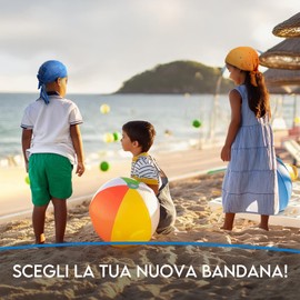 SF STEX FIT Children's Bandana 100% Cotton Summer Bandana Girls Bandana One Size Fits 50 to 54 cm Bandana Newborn Protects Against Sun Rays Colourful Pre-Shaped, Green x 1