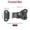 sourcing map 4Pcs Butterfly Twist Latch, 1.97 Inch Alloy Spring