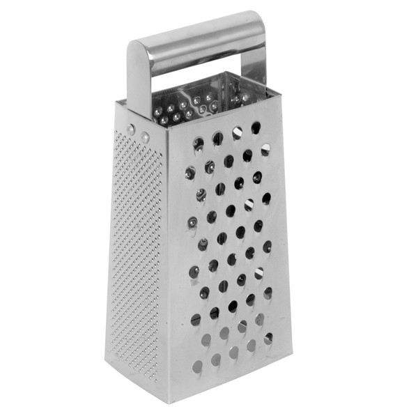 TrueCraftware 4-Sided Grater with Handle Stainless Steel- Cheese Grater Box