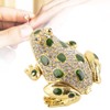 Rhinestone Frog Jewelry Box Painted Electroplated Frog Figurine Jewelry Boxes