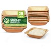 ECO Leaf 25 Disposable Palm Leaf Square Bowls, 3.5" (9cm),
