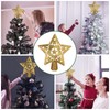 Star Christmas Tree Topper with Rotating LED Projector, 4 Patterns,