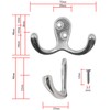 Fuxxer® 5 x Classic Double Hooks, Wardrobe Hooks, 70 x