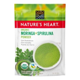 Mezcla Orgánica Moringa Y Spirulina Nature's Heart De 100g