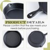 Cptoion 1 Set Mini Cast Iron Skillet, 4 Inch, Black