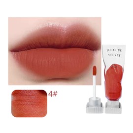 Brillo de Labios Mate de Alta Saturación, Tinte de Labios de Color Saturado Mate, Larga Duración, Fácil Aplicación, Ideal para Mujeres (4)