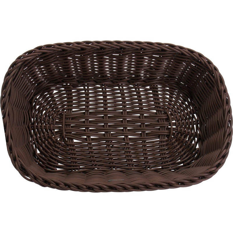 Saleen Multi-Purpose Basket, Suitable for Gastronomy, Rectangular, Plastic Fibre, Dark