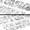 Lamoutor 43Pcs Car Emblem Letters Sticker DIY 3D Chrome Number