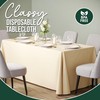 6 Pack Ivory Plastic Table Cloth - 70 x 120
