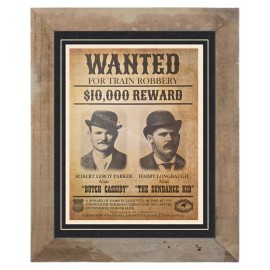 Wanted Poster: Butch Cassidy Sundance Kid Wild Bunch Custom Matted & Framed (F5)