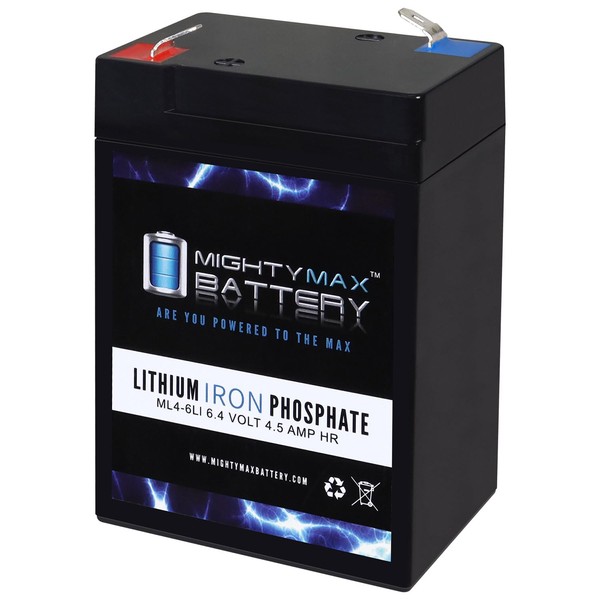 Mighty Max Battery 6V 4.5AH Lithium Replacement Battery Compatible with